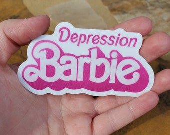 Depression Barbi Aufkleber