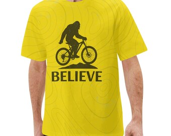 Camiseta de ciclismo de montaña Bigfoot: camiseta Sasquatch con estampado integral