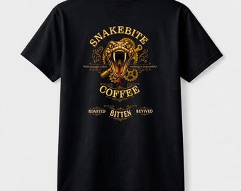 Snakebite Coffee T-Shirt Front & Back Print