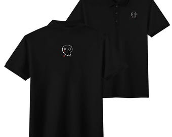 Skull Icon Polo Shirt - Minimalist Design