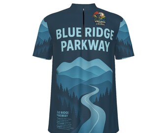 Blue Ridge Parkway Cycling Jersey: Virginia Scenic Mountain Bike Shirt