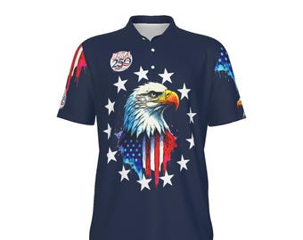 USA 250 - All Over Print Patriotic Polo Jersey