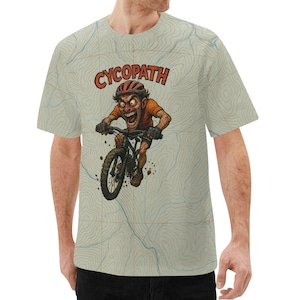 Cycopath AOP T-Shirt - Lustiges Biker Geschenk - Unisex All Over Print