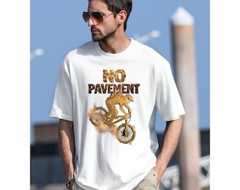 No Pavement Mountain Bike T-Shirt Front & Back DTF