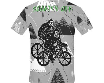 Camiseta de ciclismo Squatch Off – Estampado integral de Bigfoot