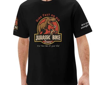 Jurassic Bike Tours T-Shirt: Funny Dinosaur Cycling Tee