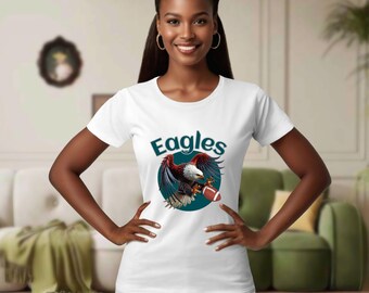 Vintage Football Eagles T-Shirt: Soft Cotton Game Day Tee