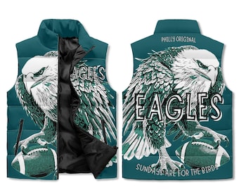 Eagles Puffer Vest – Unisex Football Fan All-Over Print