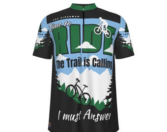 Customizable Loose Fit MTB Jersey: "Time to Ride" Mountain Bike Shirt