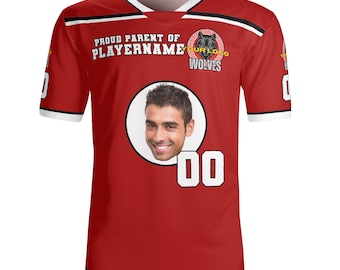 Custom Photo Fan Jersey: Proud Parent/Grandparent - Team Colors