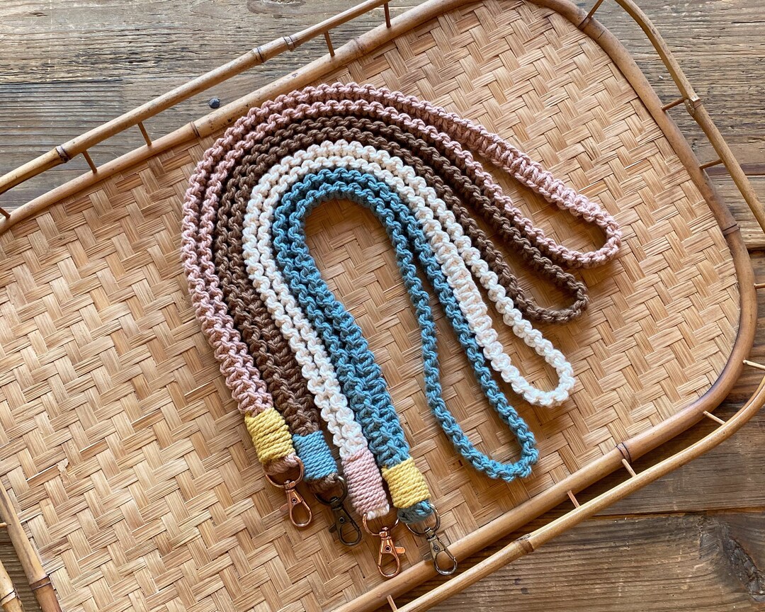 Macrame Lanyard for Keys, Back to School Boho Lanyard for Teacher