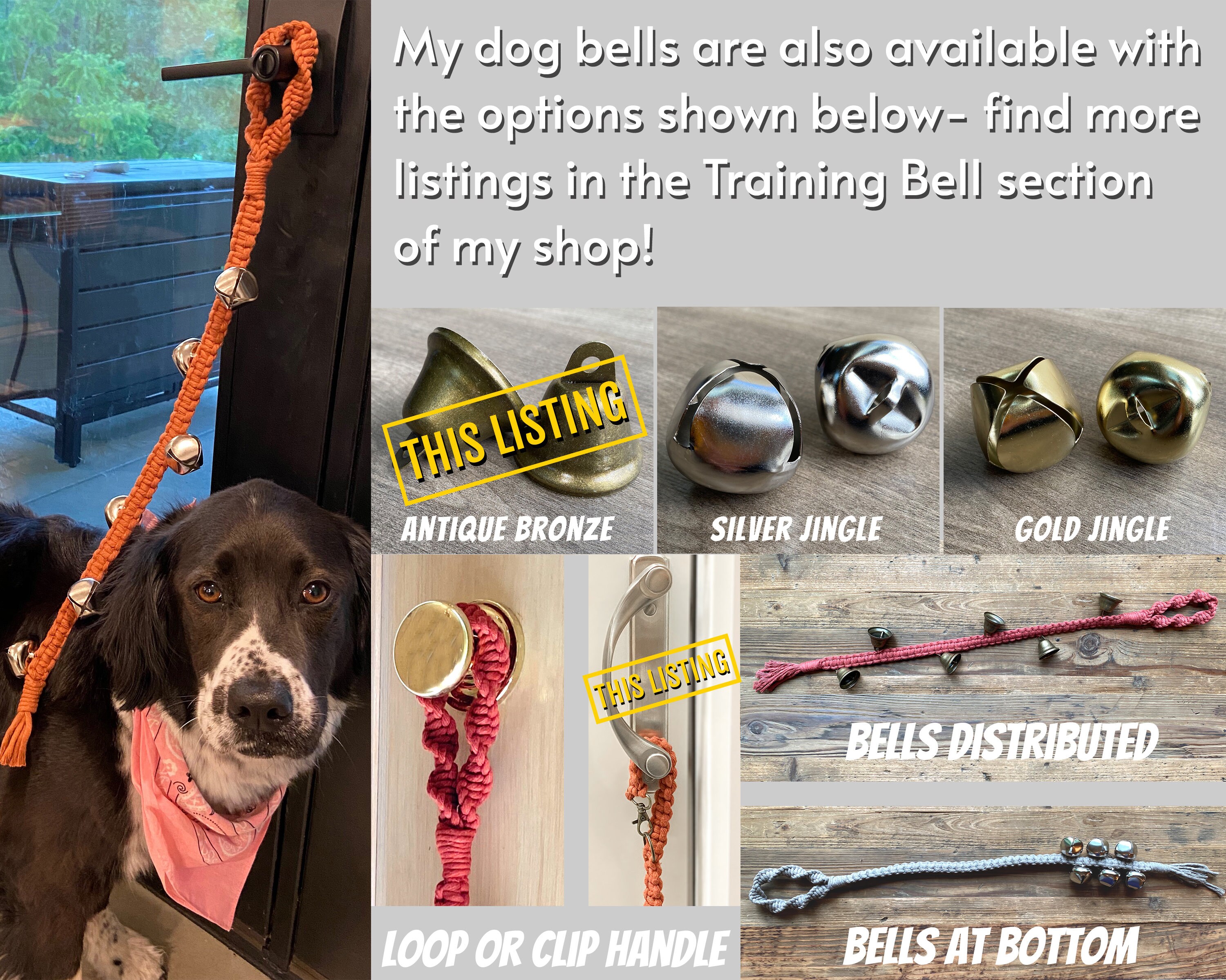 Dog training bell dog bell potty bells dog bells for door Etsy