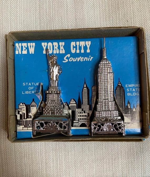 Vintage NYC Souvenir Pencil Sharpener Set – Empire State & Statue