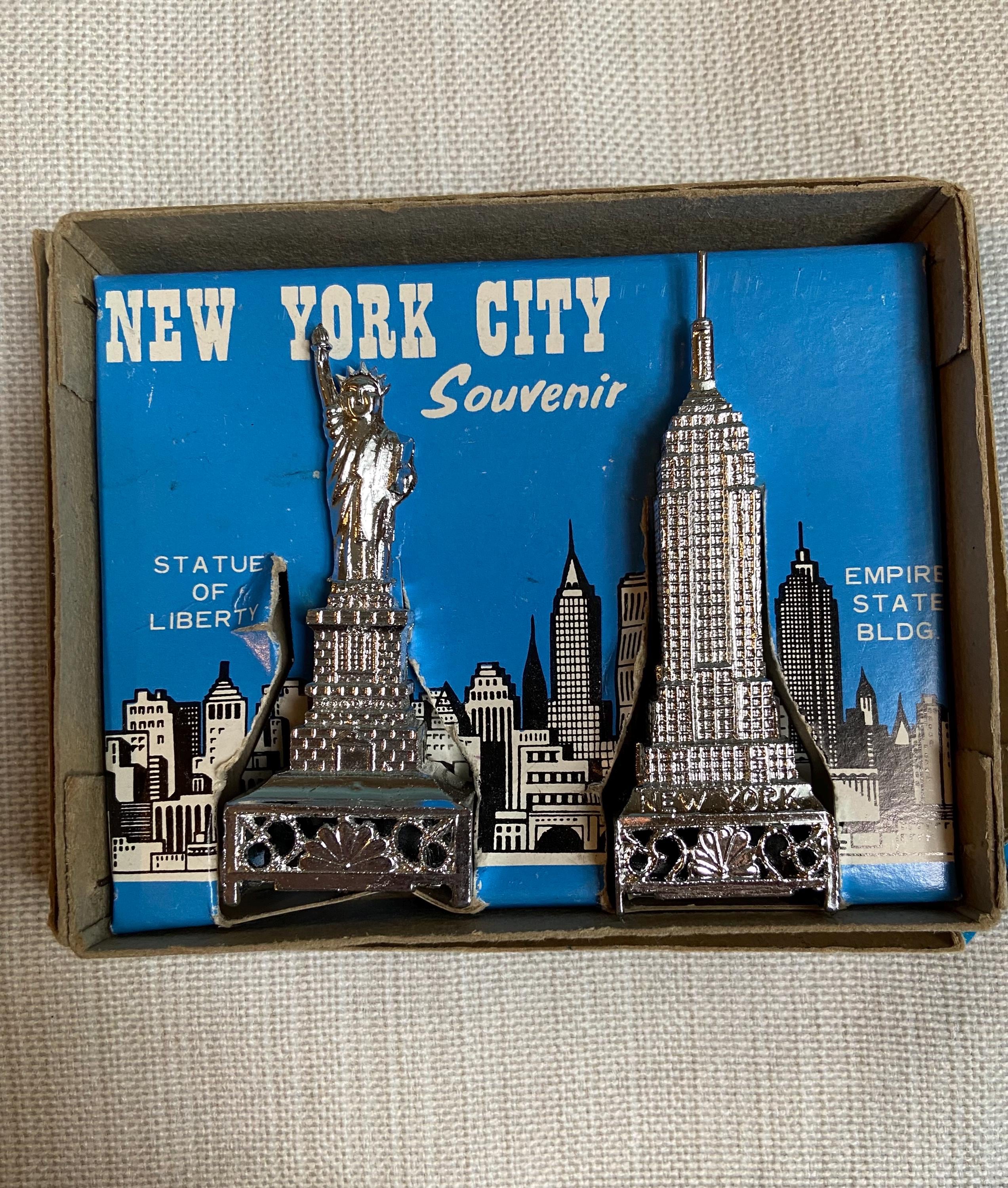 Vintage NYC Souvenir Pencil Sharpener Set – Empire State & Statue