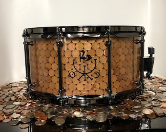 Worlds first epoxy resin Wheat Penny Snare Drum