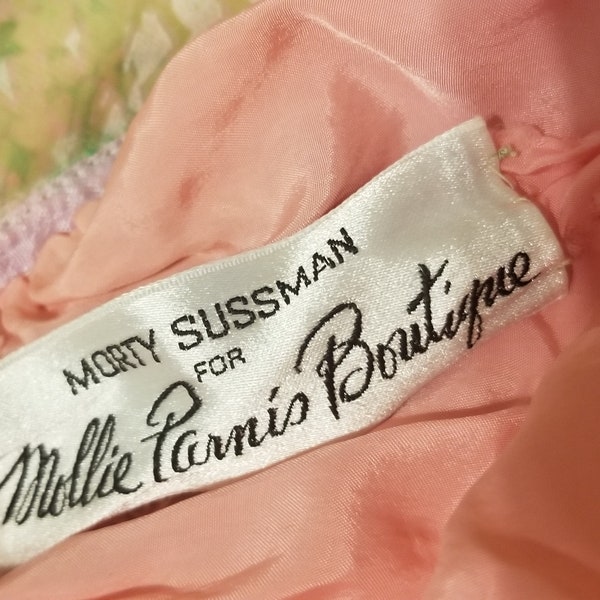 Rare 1960s Morty Sussman for Mollie Parnis Boutique Chiffon Silk