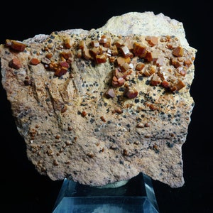 Vanadinite on Matrix / 8oz Mineral Specimen / From Mibladen, Morocco