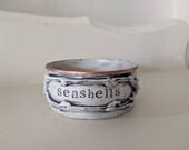 Upcycled seashell candle holder trinket holder