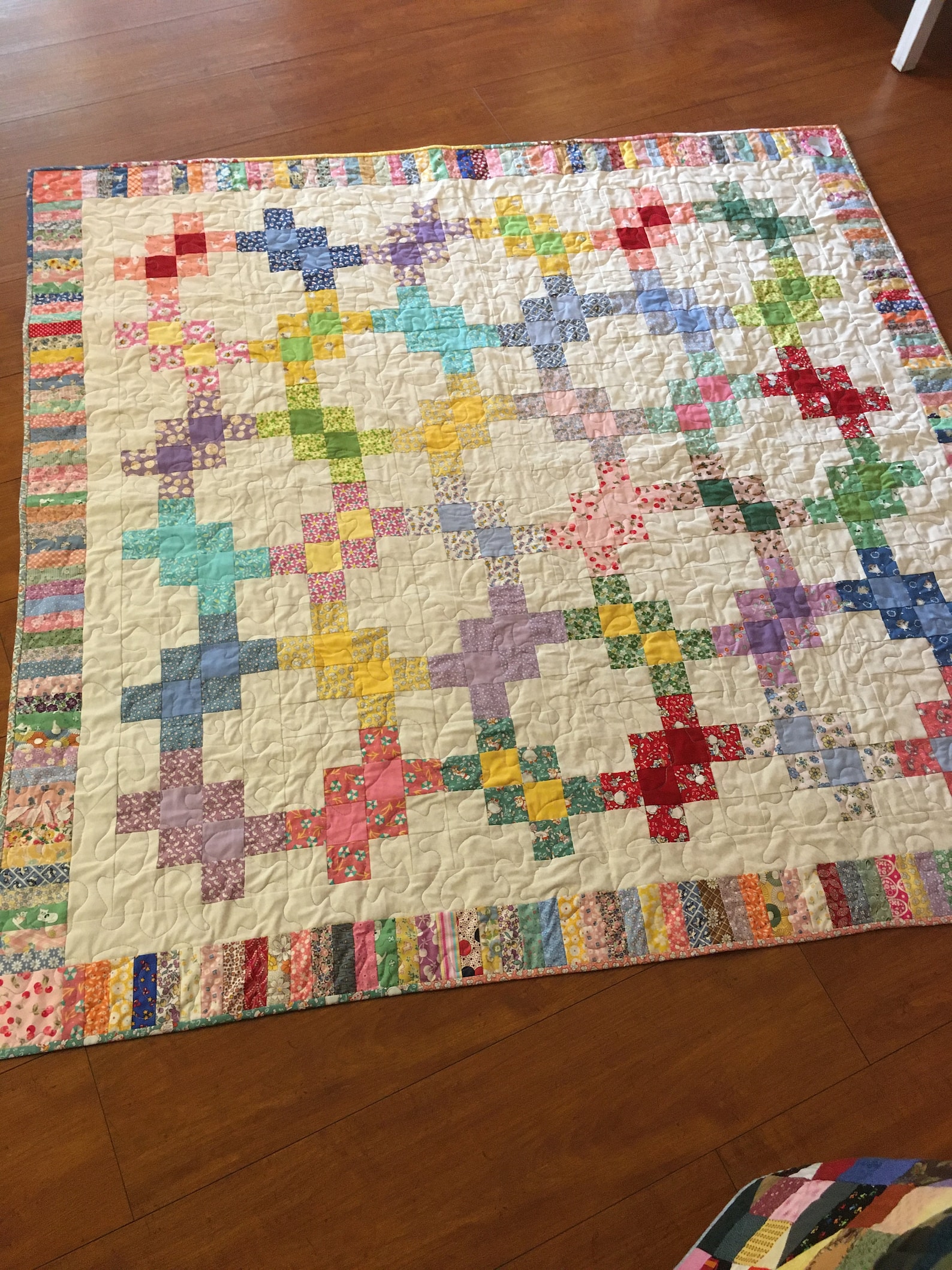 Baby Quilt with Piano Keys Border Etsy