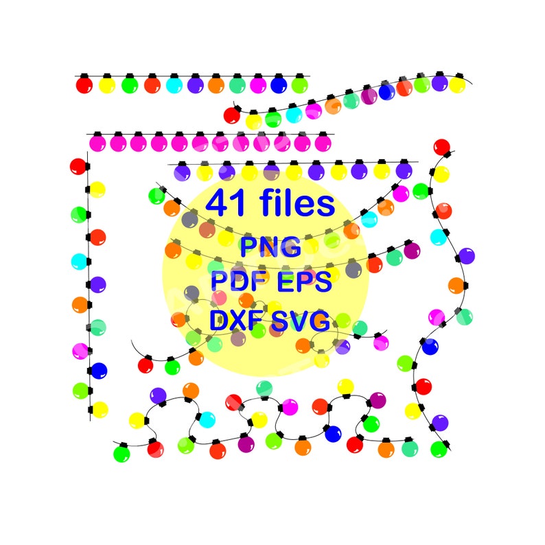Christmas Lights SVG free svg files for cricut Christmas Cut Etsy