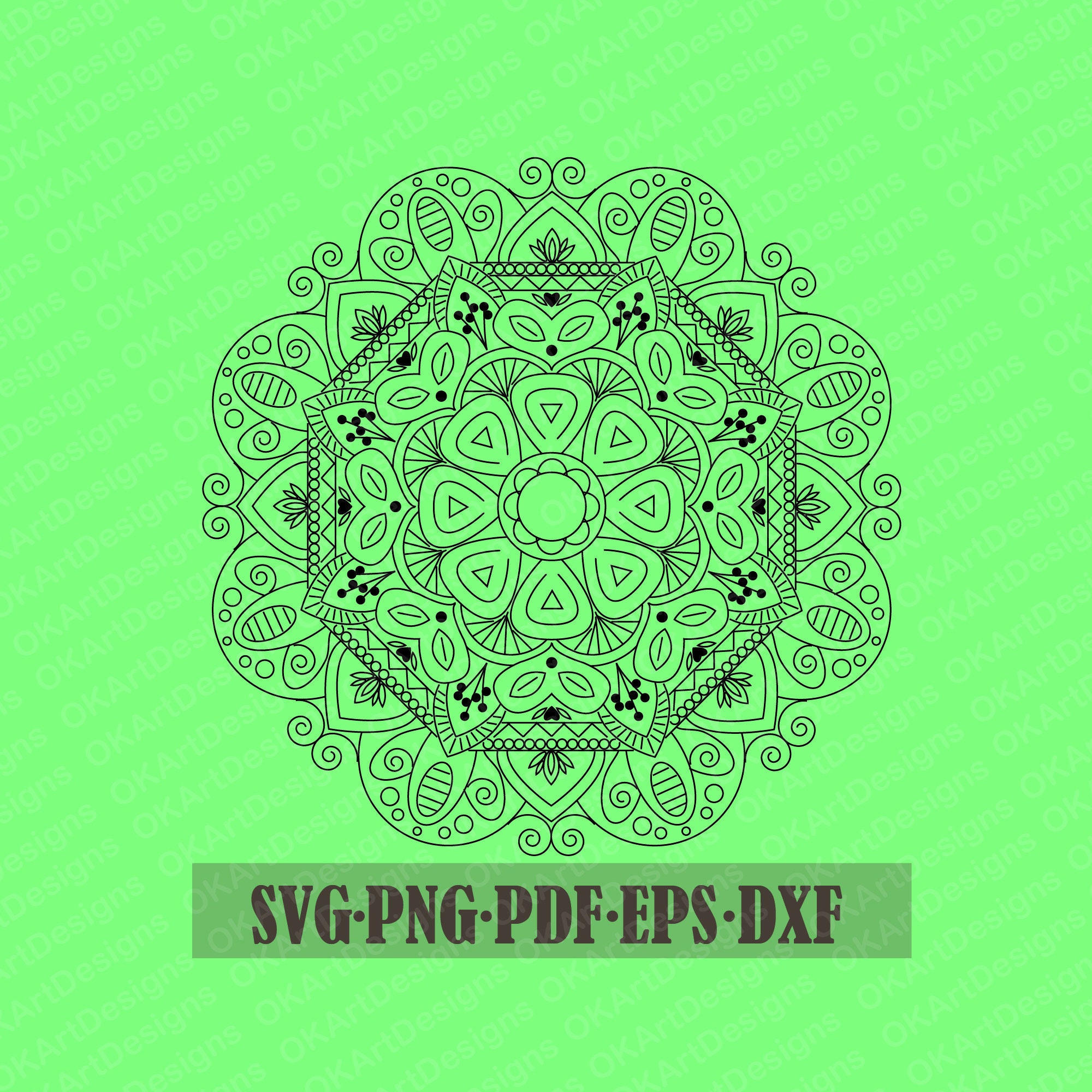 Download Mandala SVG Free commercial use SVG file for cricut | Etsy
