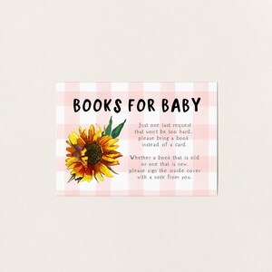 Livres BaByQ tournesol pour bébé, insertion de demande de livre, ensemble de douche de bébé, douche de bébé barbecue, PDF modifiable, téléchargement immédiat