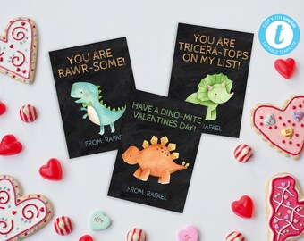 Dinosaur Valentines Day Cards, Valentines Day Cards Template, Dinosaur Valentines For Kids, Editable Valentine, Instant Download