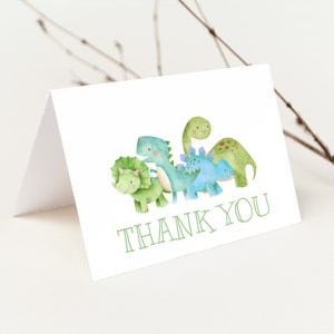 Dinosaurus dank u kaart, Dino dank u, jongen verjaardag dank u, baby shower dank u, Instant Download