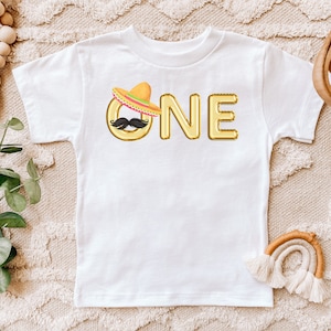 Taco Bout One First Birthday Tee, 1st Birthday Fiesta Shirt, Taco Bout Uno, Baby Jersey Short Sleeve Tee, Mexican T-Shirt, Smash Cake Outfit