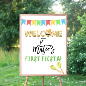 EDITABLE Fiesta Welcome Sign, Taco Bout Poster, Taco Birthday Welcome Sign, Taco Bout One, 1st Birthday, Instant Download