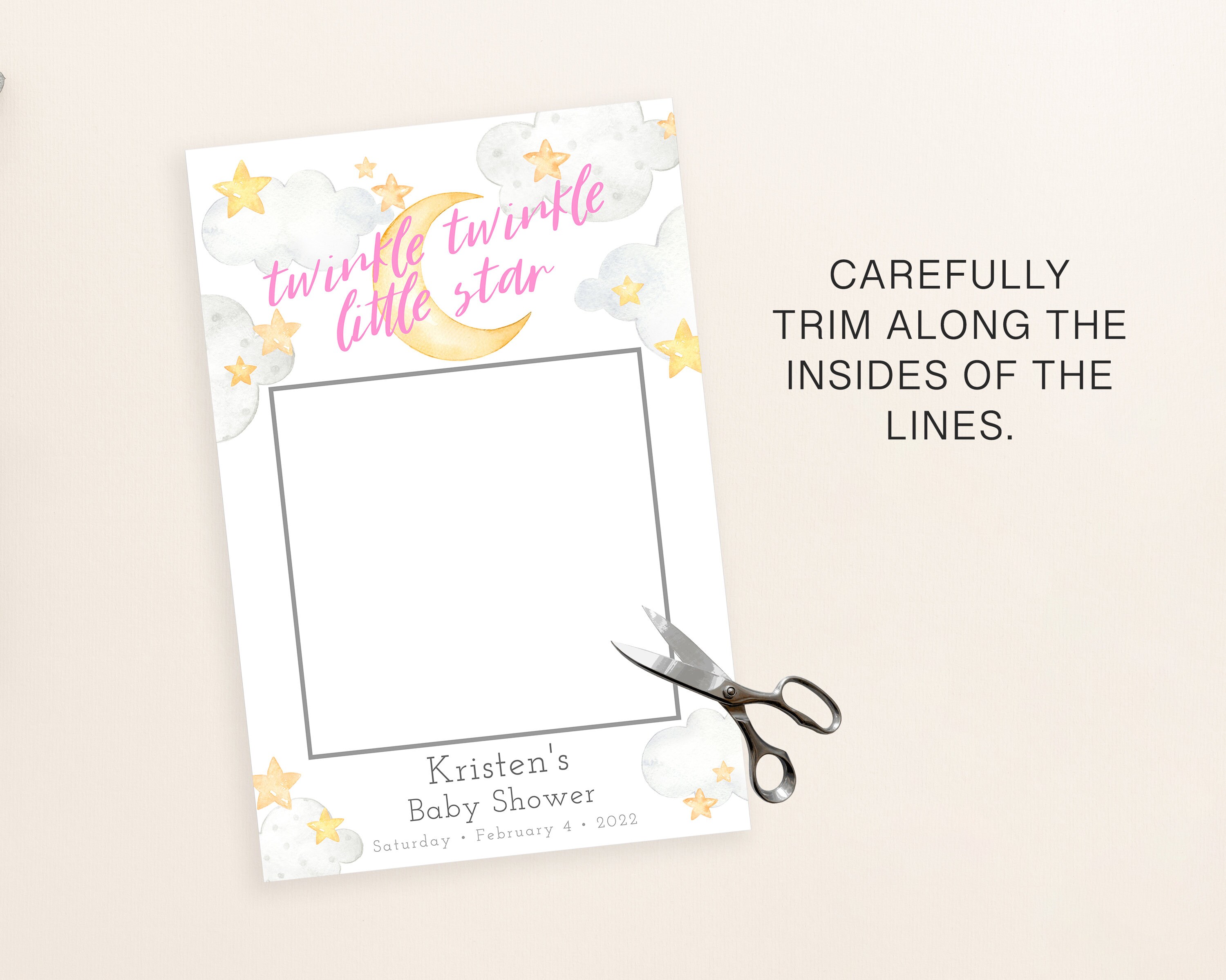Twinkle Twinkle Little Star Photo Prop Frame, Photo Booth Frame, Selfie ...