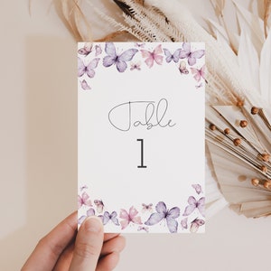 Vlindertafelnummers, aangepaste plaatskaarten, vlinders babyshower, verjaardagszitlabels, bruidsdouche tabelinstelling, Instant Download