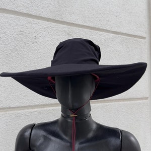 Black Linen Wizard hat, Custom Magic Hat,Sorting Hat, Halloween costume, Witch