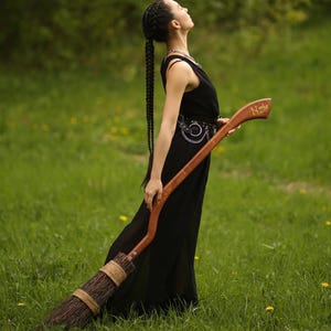 Handmade witch cosplay Broom, Wizard cosplay broomstick, custom order flying broom