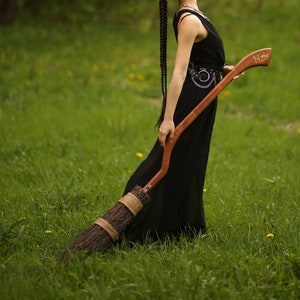 Handmade witch cosplay Broom, Wizard cosplay broomstick, custom order flying broom