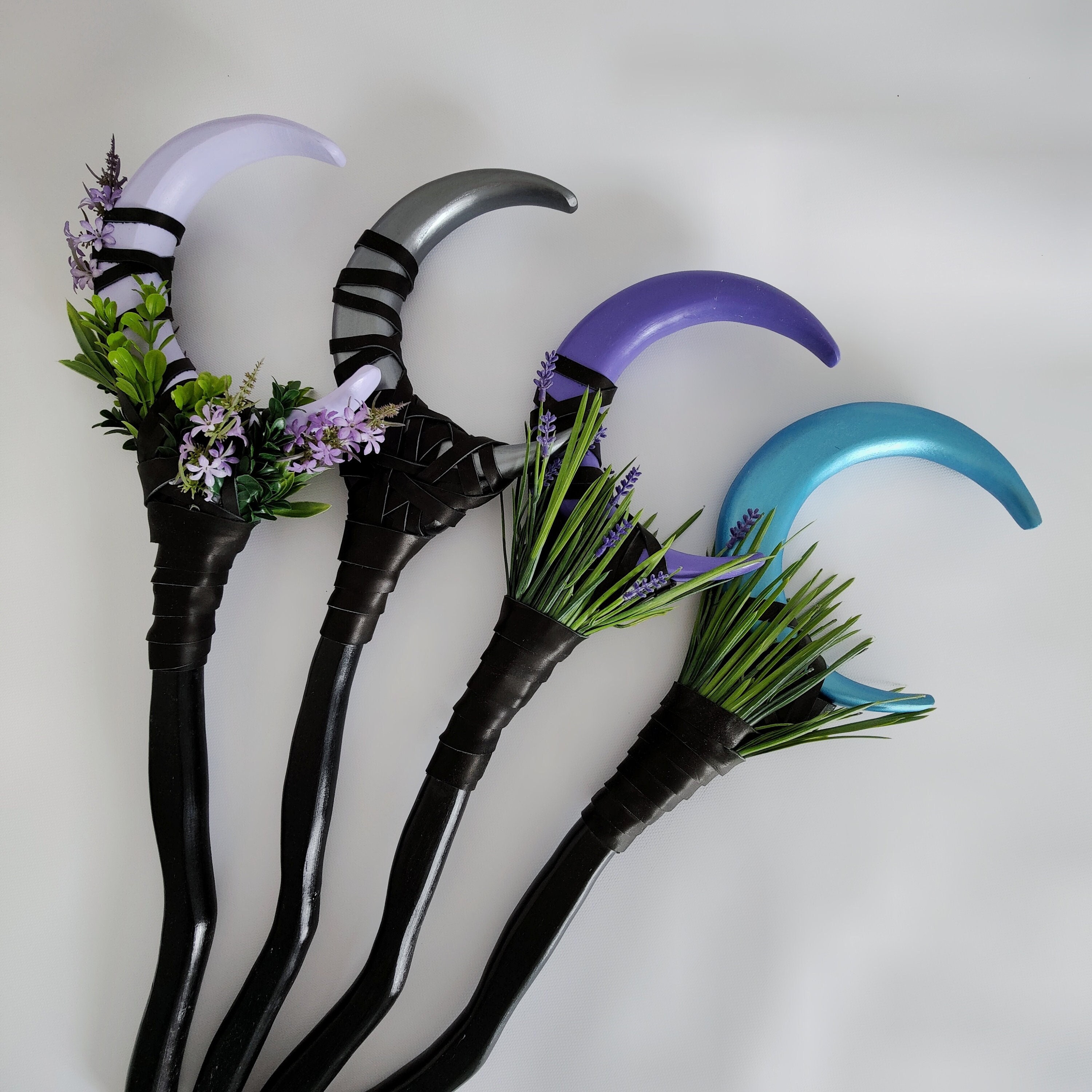 Crescent Purple Moon Staff Magical Stick Cosplay Wizard Etsy Canada