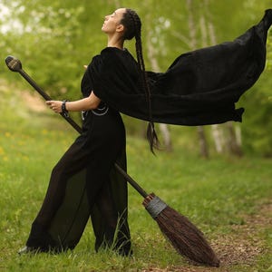 Handmade witch cosplay Broom, Wizard cosplay broomstick, custom order flying broom