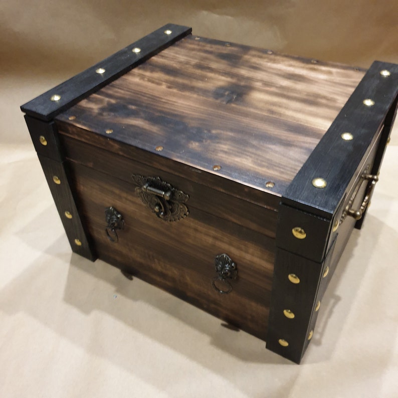 Wooden Box for Book Collection Handmade Treasury Wizard Casket Etsy