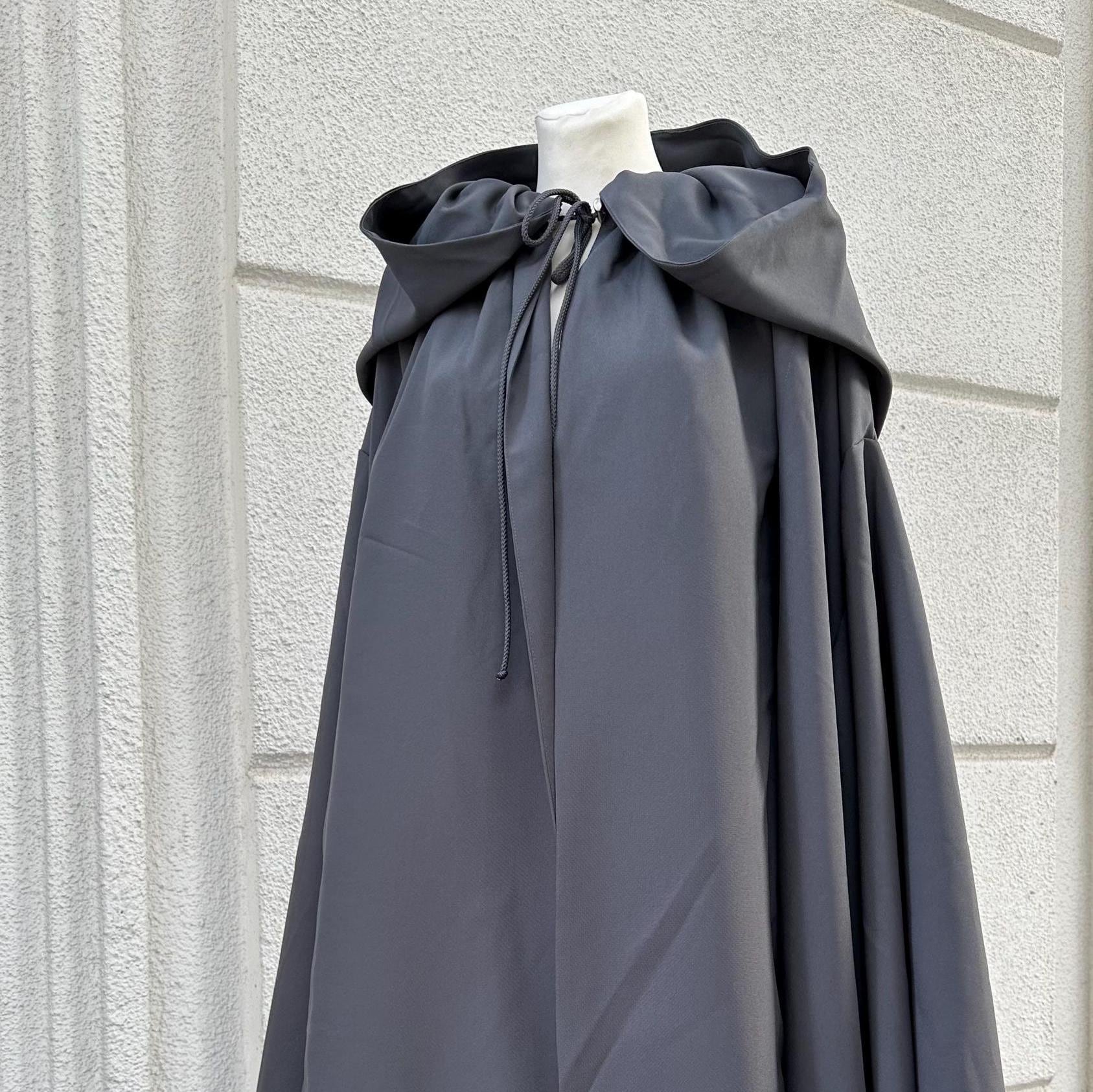 Dark gray deatchable hooded cape（マント） Convertible Cape: Knit - Opal Moon Designs