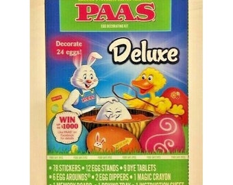 PAAS "Deluxe" EASTER EGG Dye Coloring Decorating Kit ~ Decorate 24 Eggs with Food Safe Dyes! ~ Fast Free Shipping