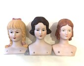 Your Choice Vintage Porcelain Victorian Style Doll Heads Southern Belle Doll