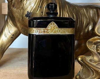 キャロン　ニュイドノエル　ANTIQUE　BOTTLE Vintage Caron Nuit De Noel Perfume Empty Black Glass Bottle 3 Inch