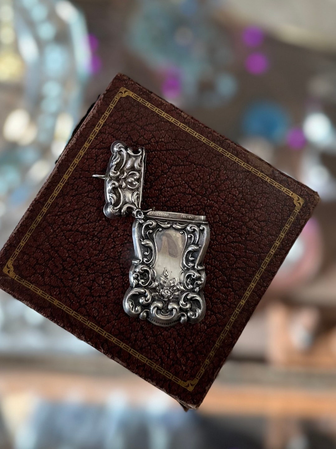 Antique Sterling Silver Match Safe Vesta Repousse Art Nouveau With ...