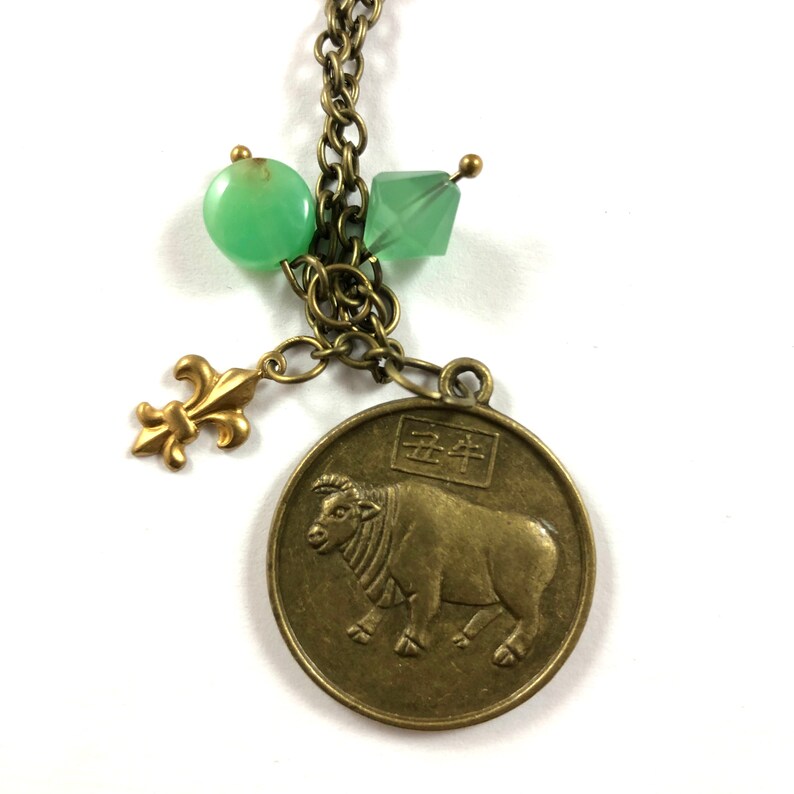 Your Choice Brass Chinese Zodiac Charm Necklace by Violet & Etsy