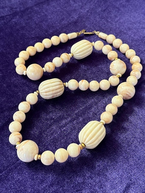 Vintage Signed PAULINE RADER Chunky Statement Fau… - image 1