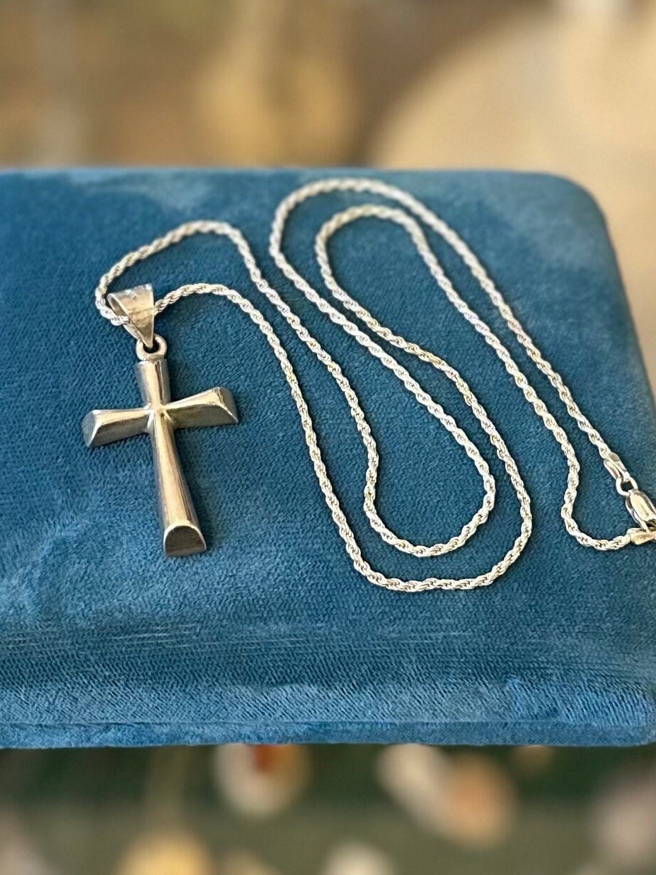 Mexican silver taxco cross necklace - Etsy 日本