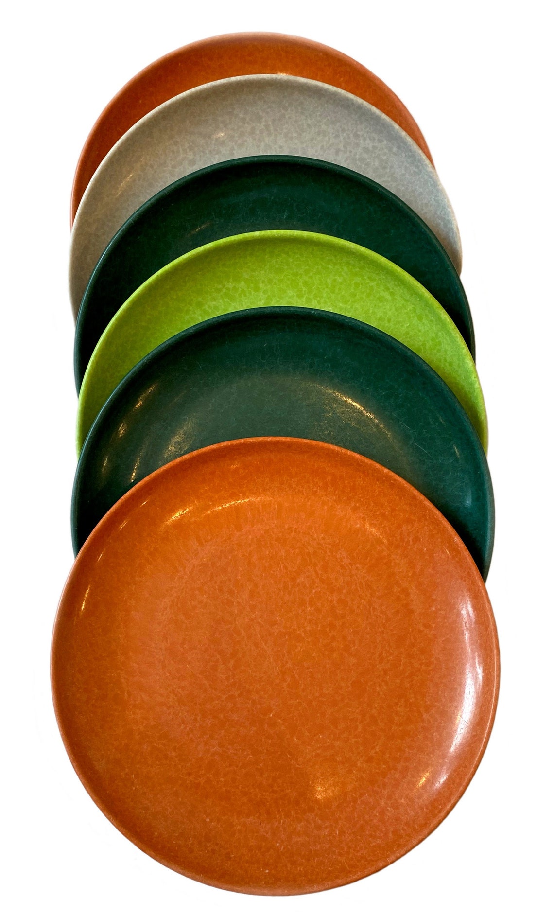 Your Choice Melmac Color Flyte Plates Orange Gray Dark Green Etsy