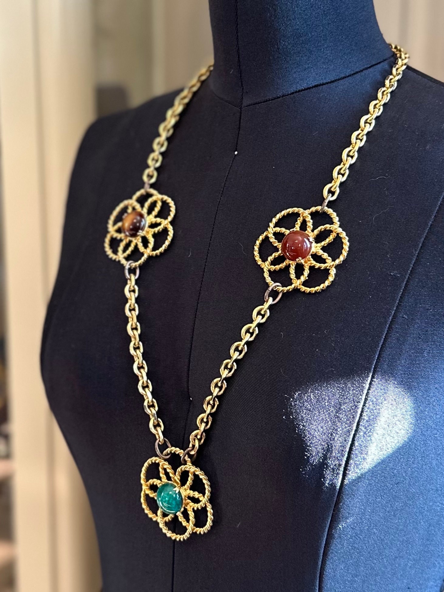 Vintage 1970s YSL Yves Saint Laurent Couture Large Peking