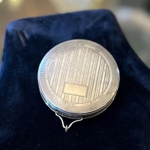 Antique Art Deco Hallmarked F&B Foster and Bailey Sterling Silver Double Sided Mirror Compact