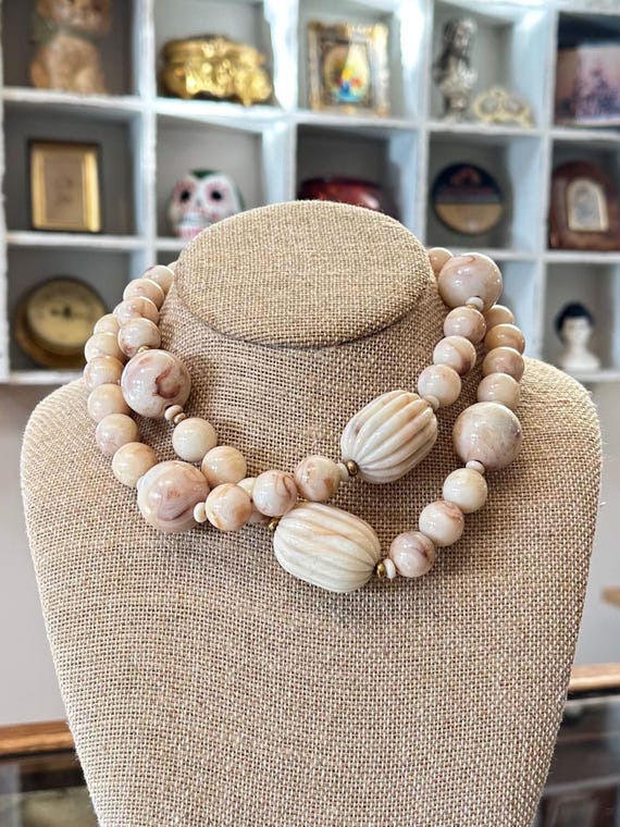 Vintage Signed PAULINE RADER Chunky Statement Fau… - image 4